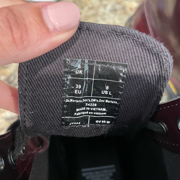 Dr. Martens boot cherry-red VEGAN 1460 LACE UP BOOTS - Picture 4 of 6